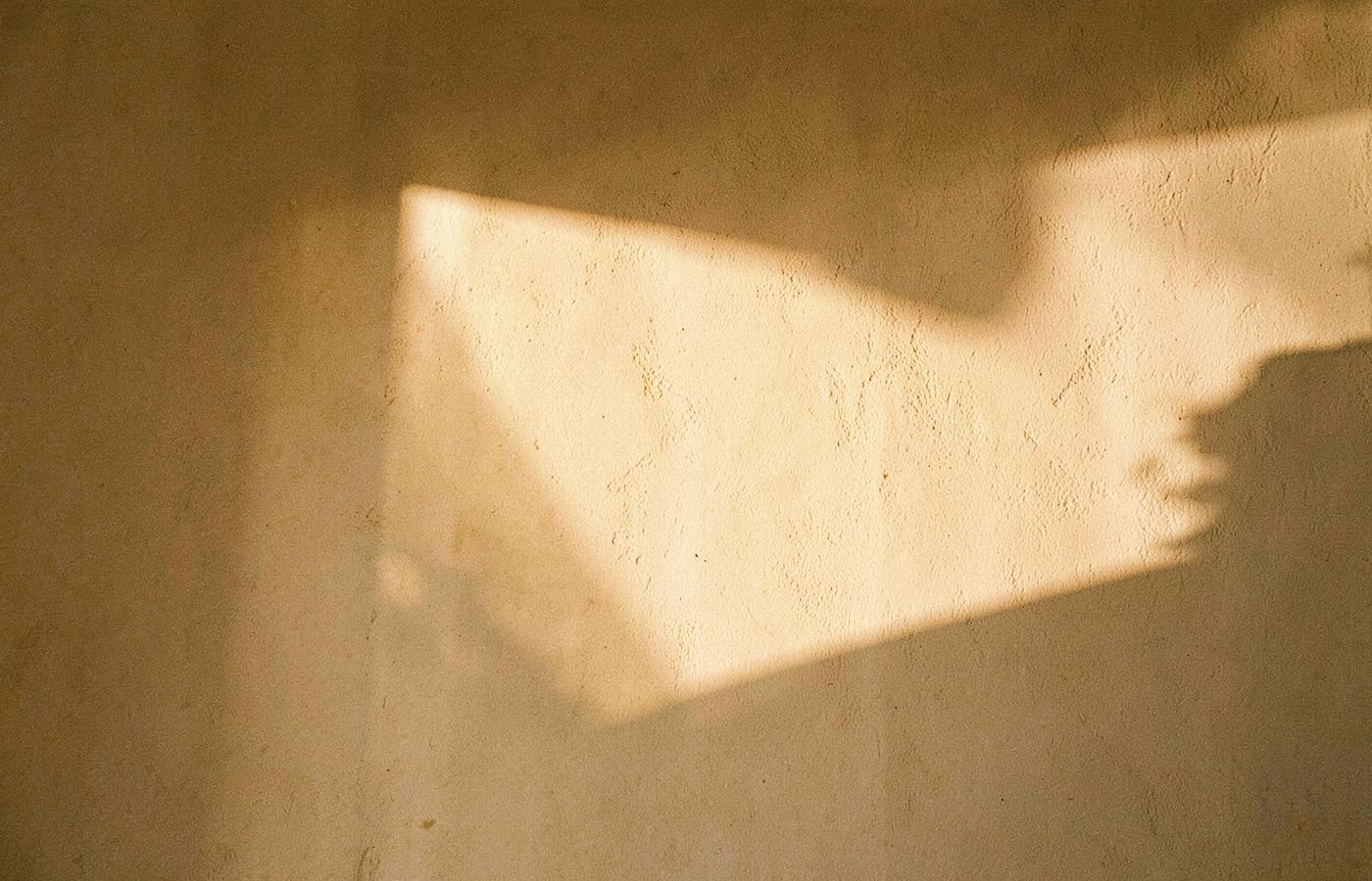 Warm afternoon light falling across a plaster wall